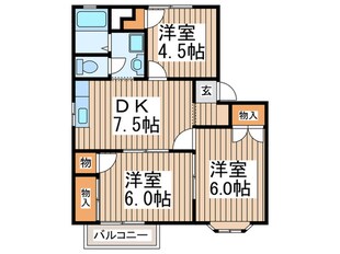 クレストＡ棟の物件間取画像